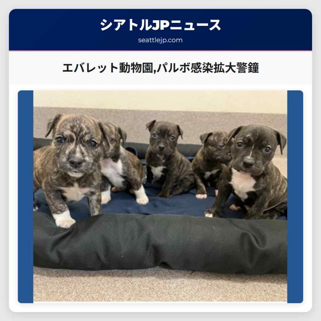 エバレット動物園,パルボ感染拡大警鐘