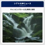 キャンピングカー火災隣家に被害