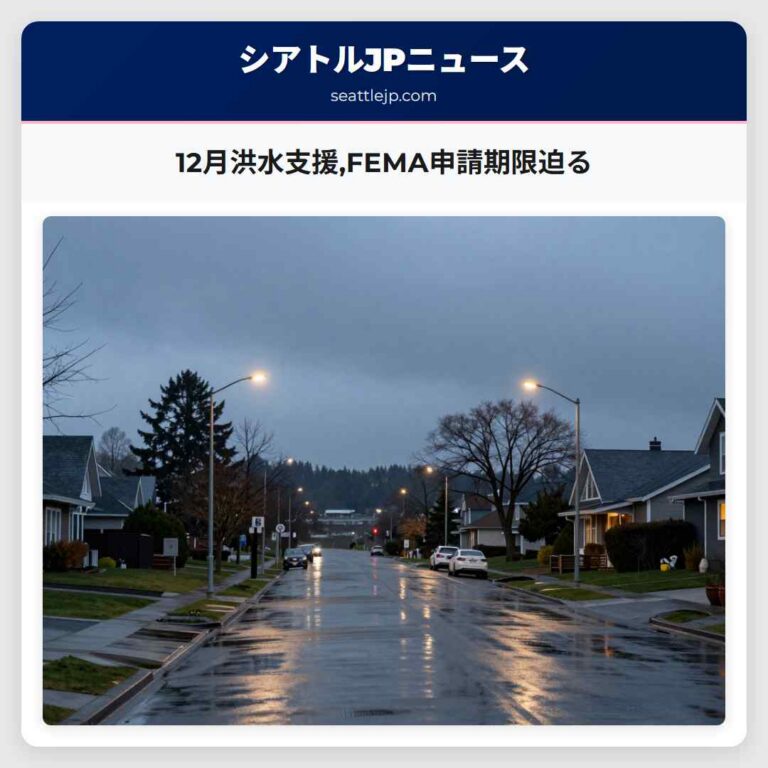 12月洪水支援FEMA申請期限迫る
