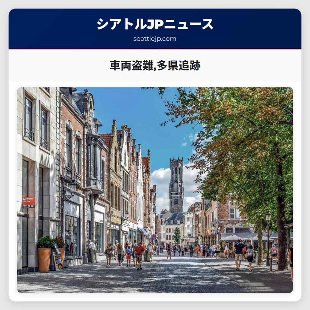 車両盗難,多県追跡
