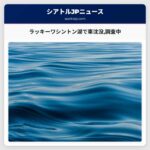 ラッキーワシントン湖で車沈没調査中