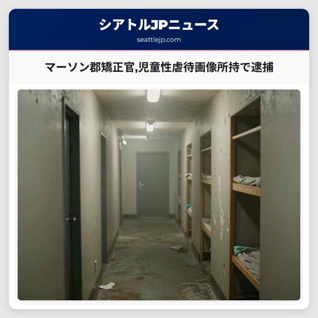 マーソン郡矯正官,児童性虐待画像所持で逮捕