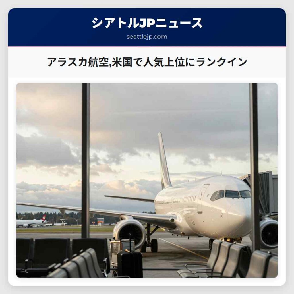 アラスカ航空,米国で人気上位にランクイン