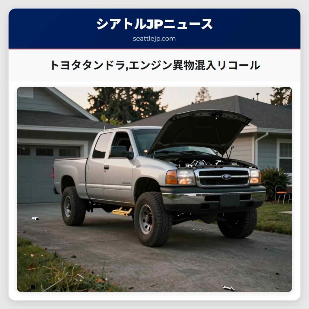 トヨタタンドラ,エンジン異物混入リコール