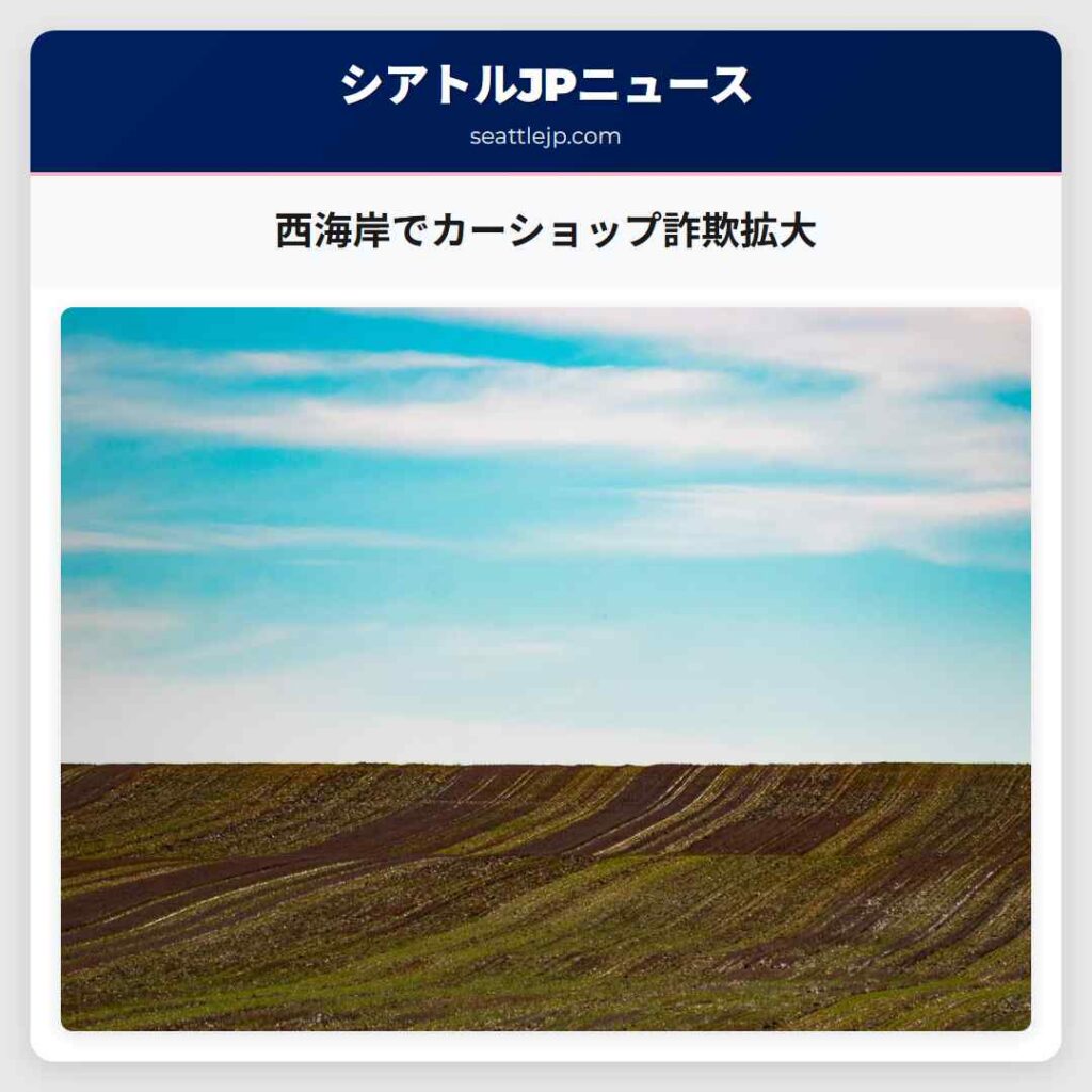 西海岸でカーショップ詐欺拡大