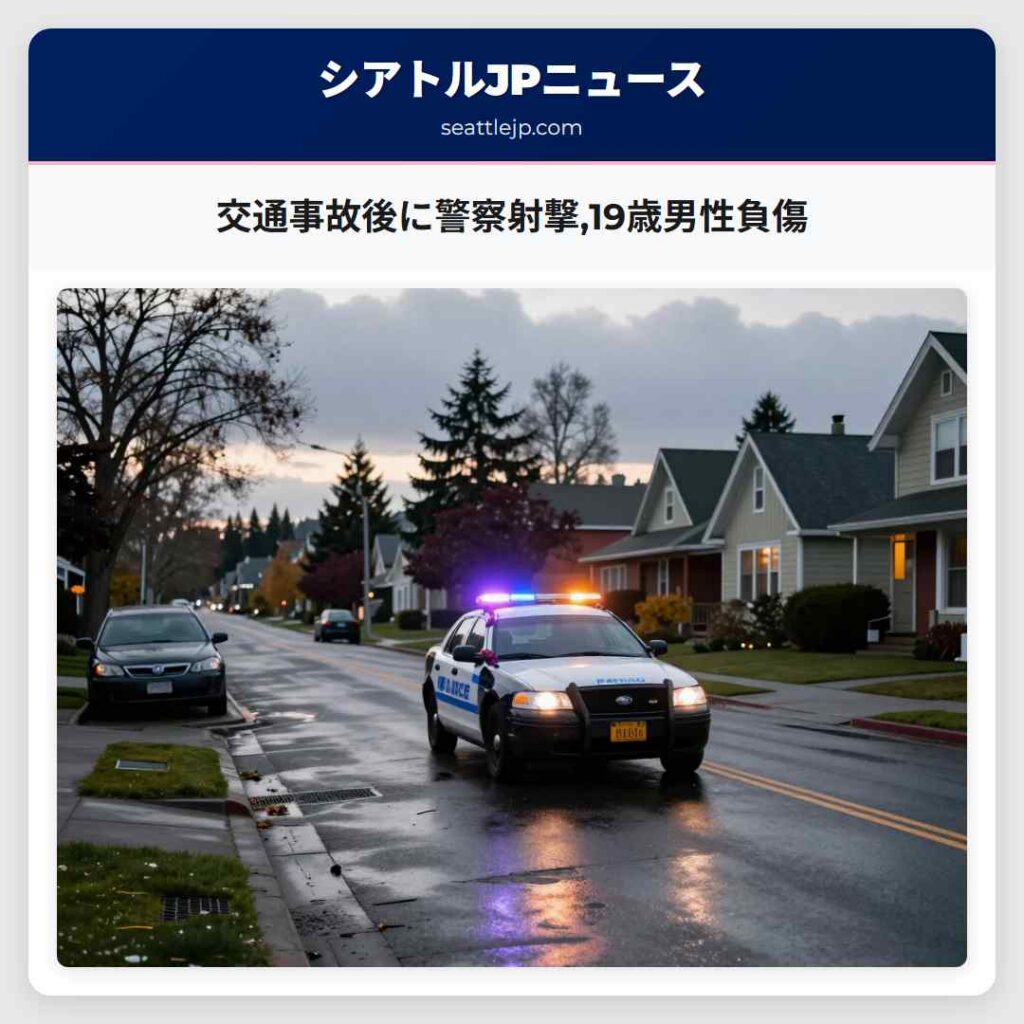 交通事故後に警察射撃,19歳男性負傷