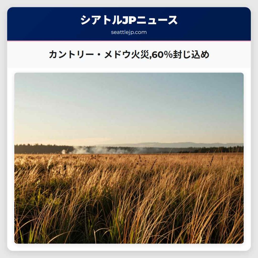 カントリー・メドウ火災,60％封じ込め