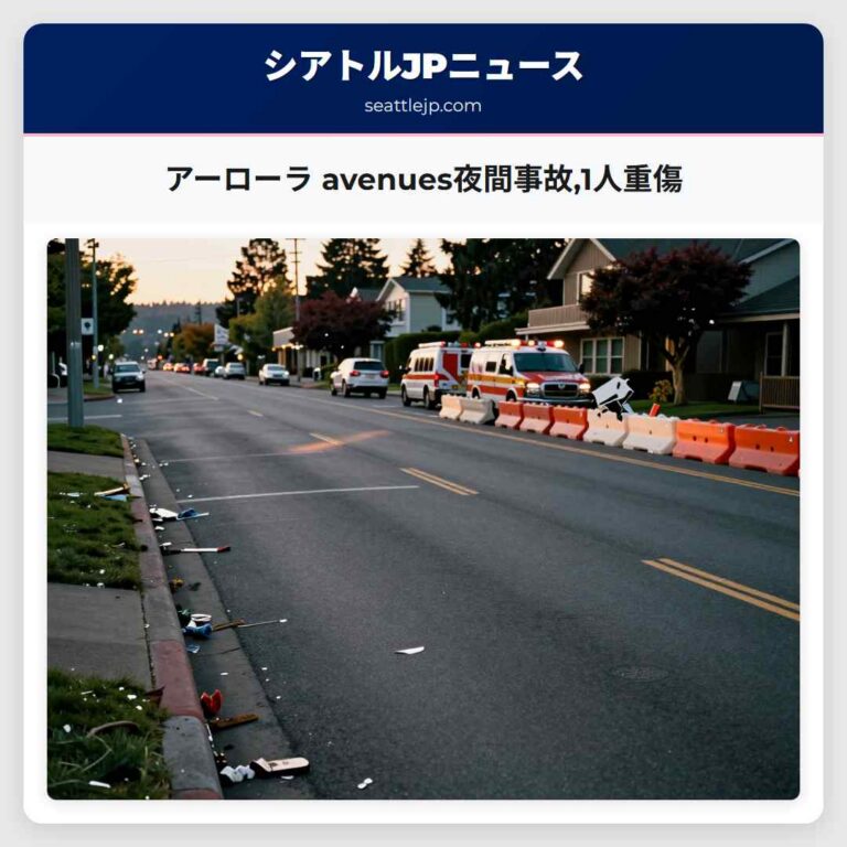 アーローラ avenues夜間事故1人重傷