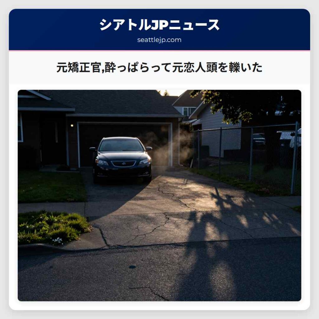 元矯正官,酔っぱらって元恋人頭を轢いた