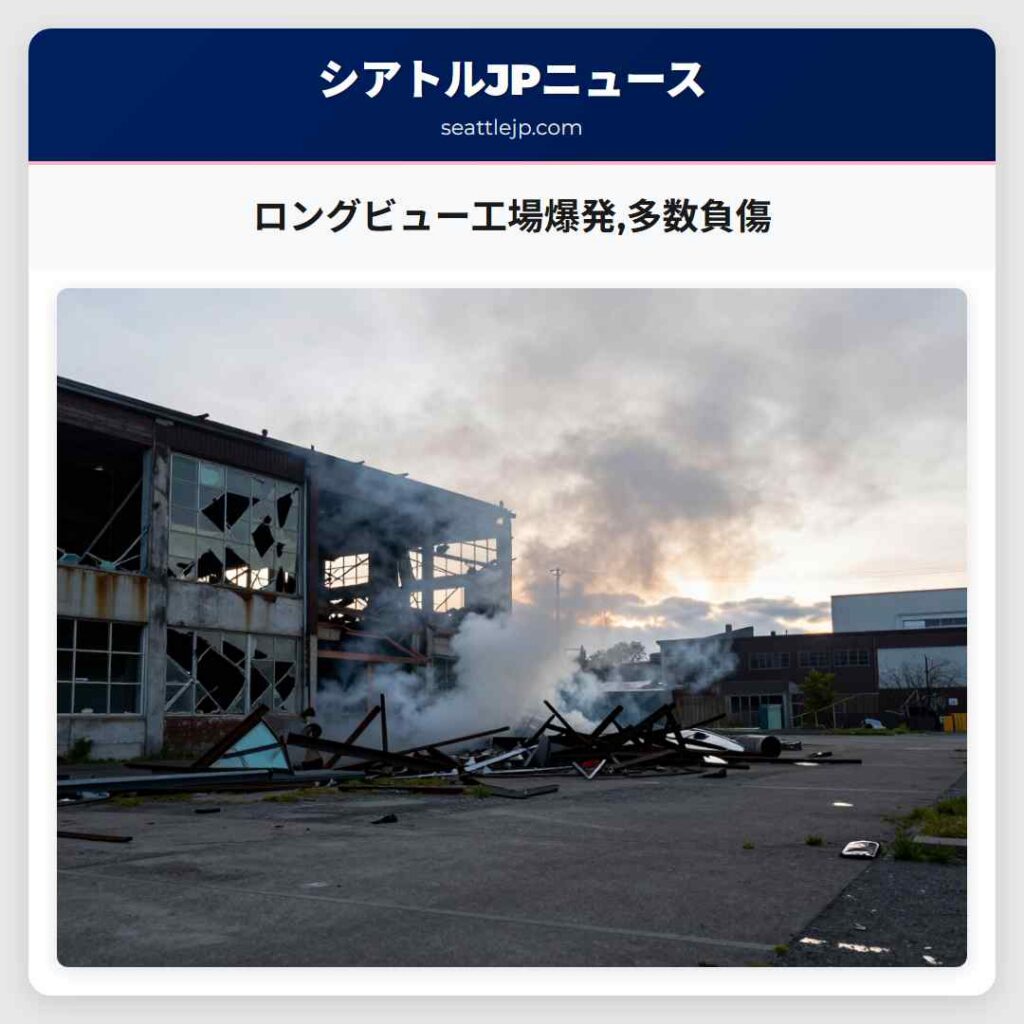 ロングビュー工場爆発,多数負傷