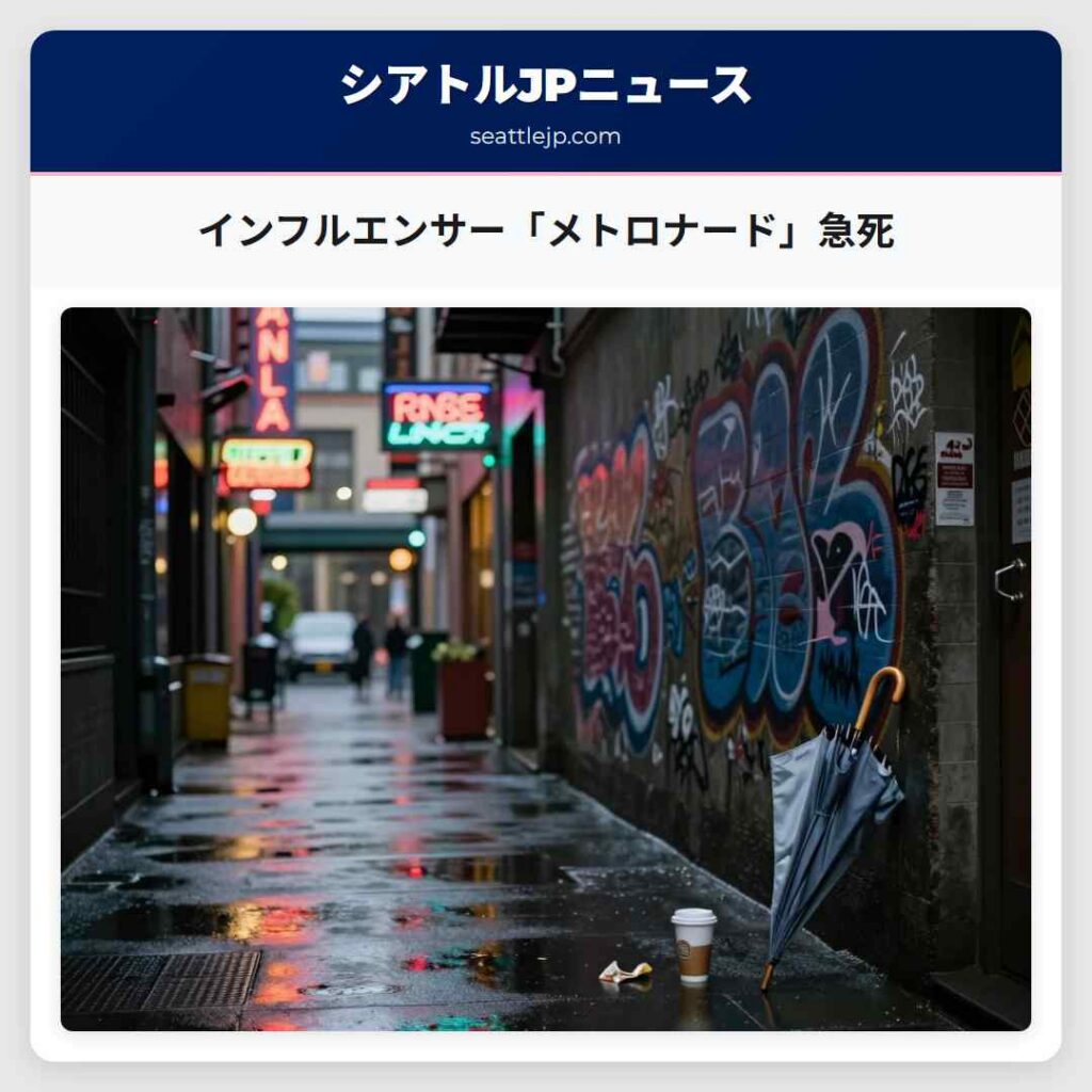 インフルエンサー「メトロナード」急死