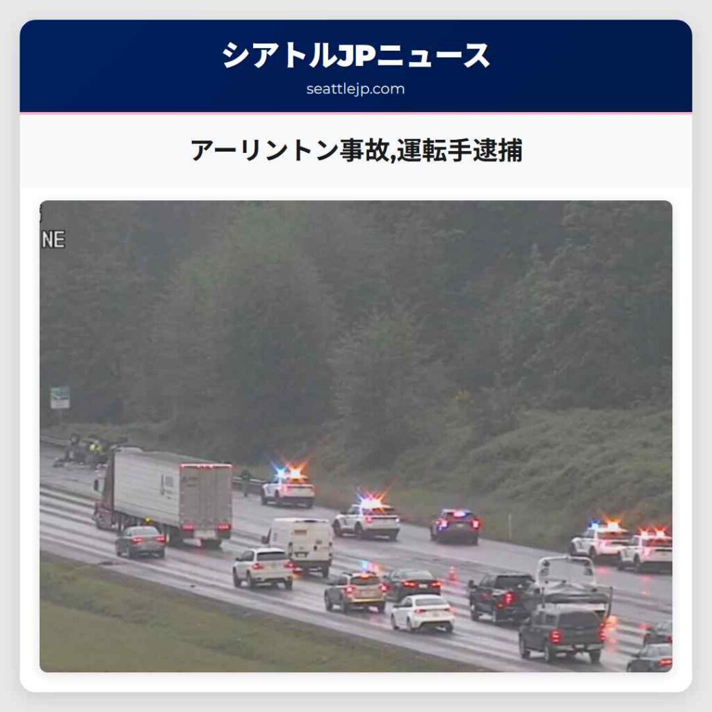 アーリントン事故,運転手逮捕