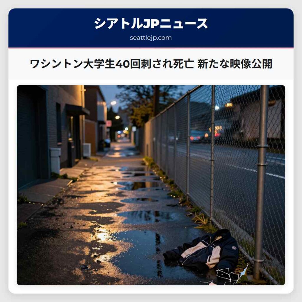 ワシントン大学生40回刺され死亡 新たな映像公開