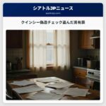 クインシー偽造チェック盗んだ男有罪