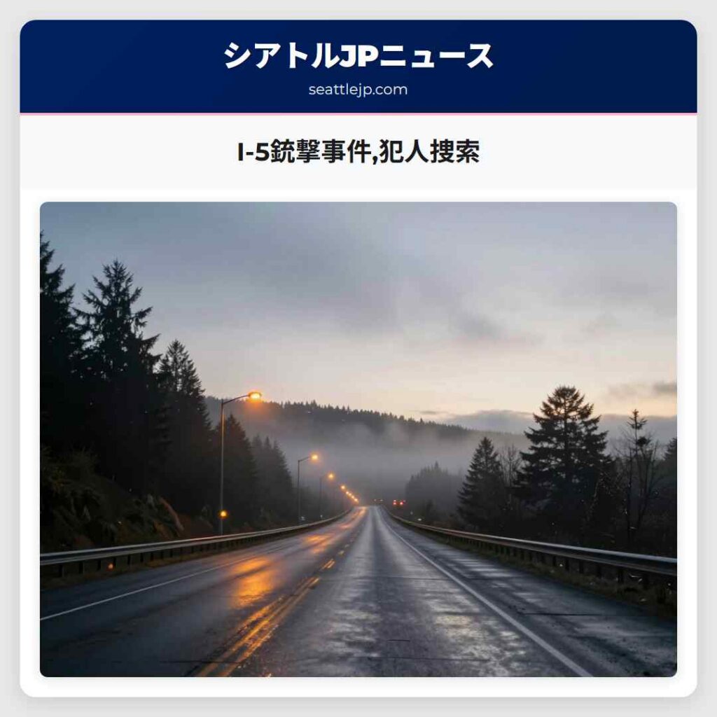 I-5銃撃事件,犯人捜索