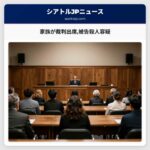 家族が裁判出席被告殺人容疑