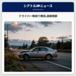 ドライバー無視で衝突道路閉鎖