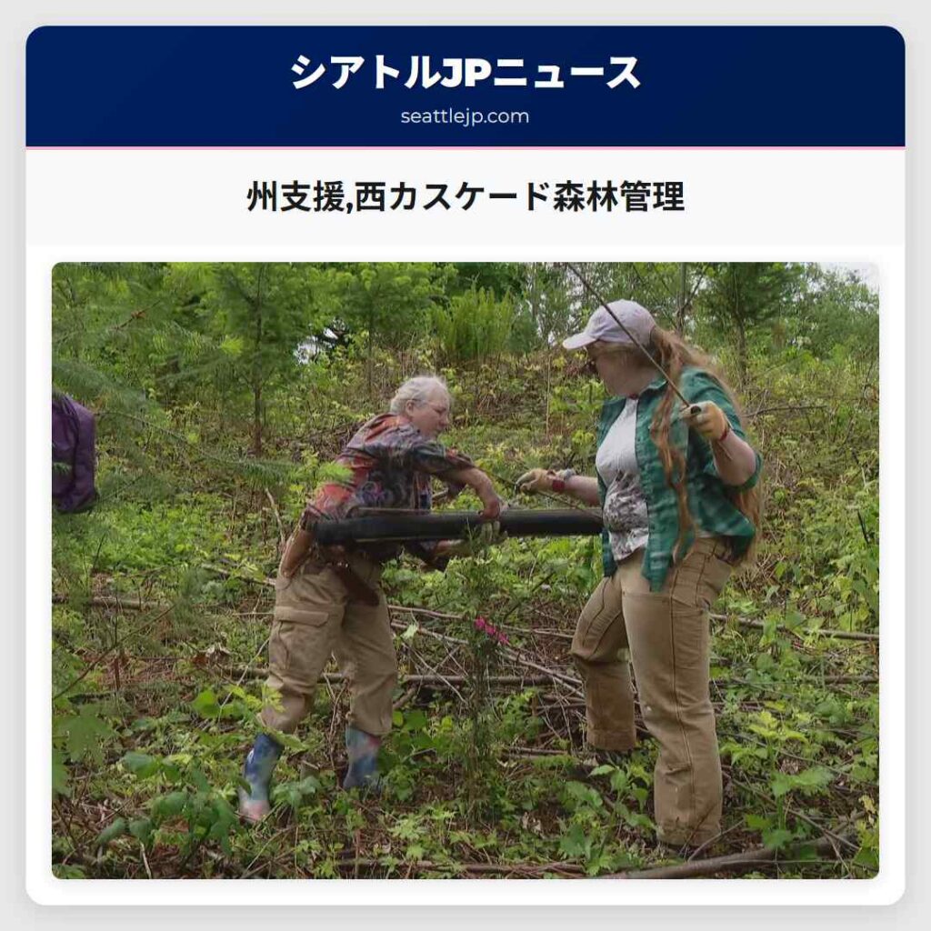 州支援,西カスケード森林管理