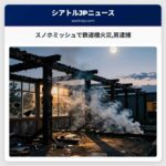 スノホミッシュで鉄道橋火災男逮捕