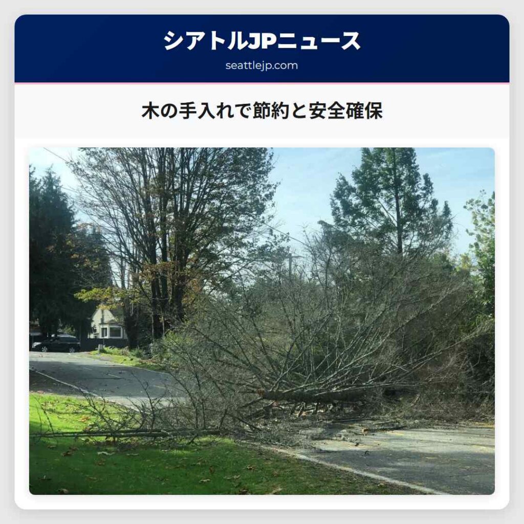 木の手入れで節約と安全確保