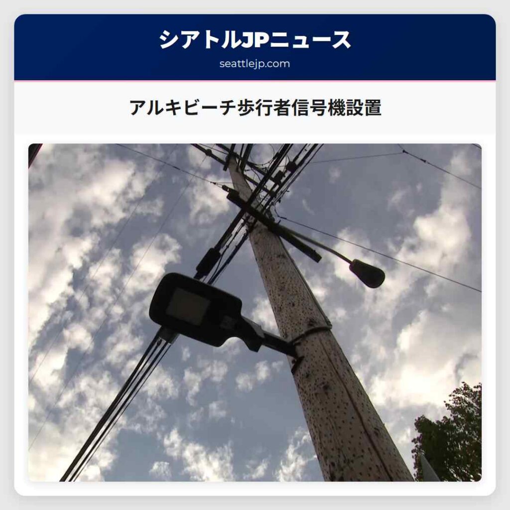 アルキビーチ歩行者信号機設置