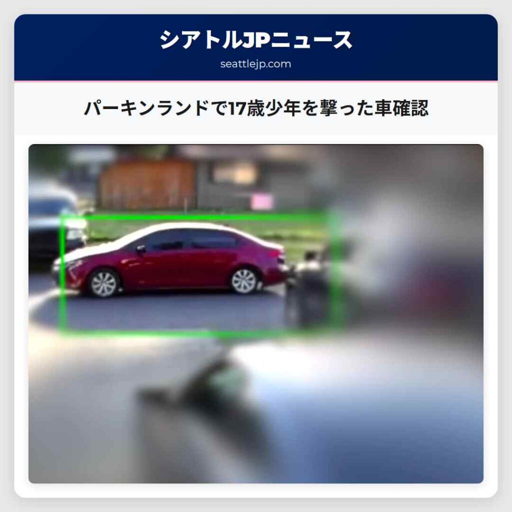 パーキンランドで17歳少年を撃った車確認