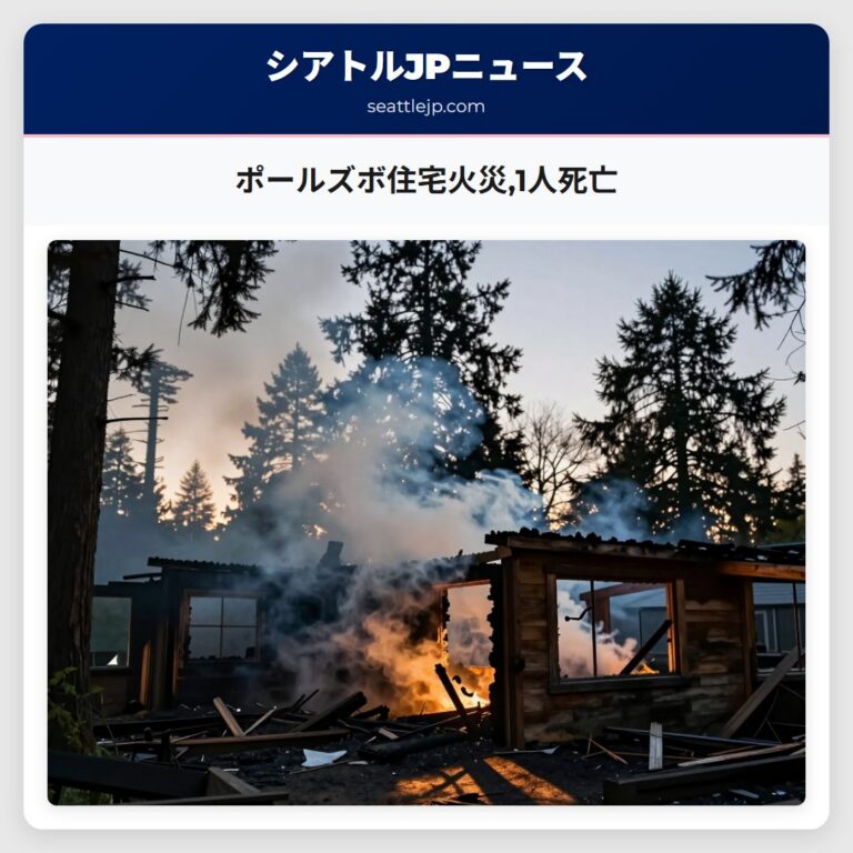 ポールズボ住宅火災1人死亡