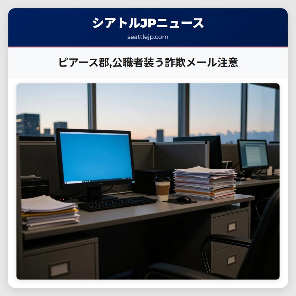 ピアース郡,公職者装う詐欺メール注意