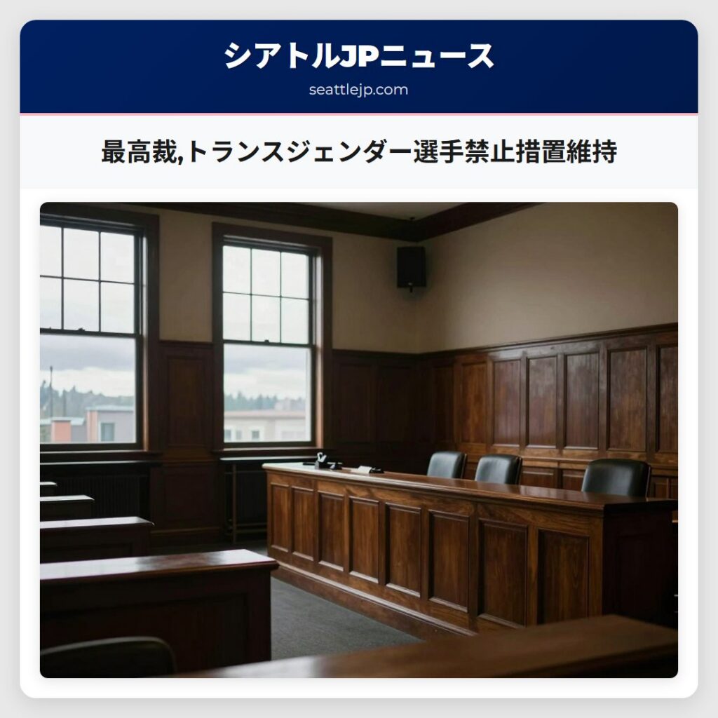 最高裁,トランスジェンダー選手禁止措置維持