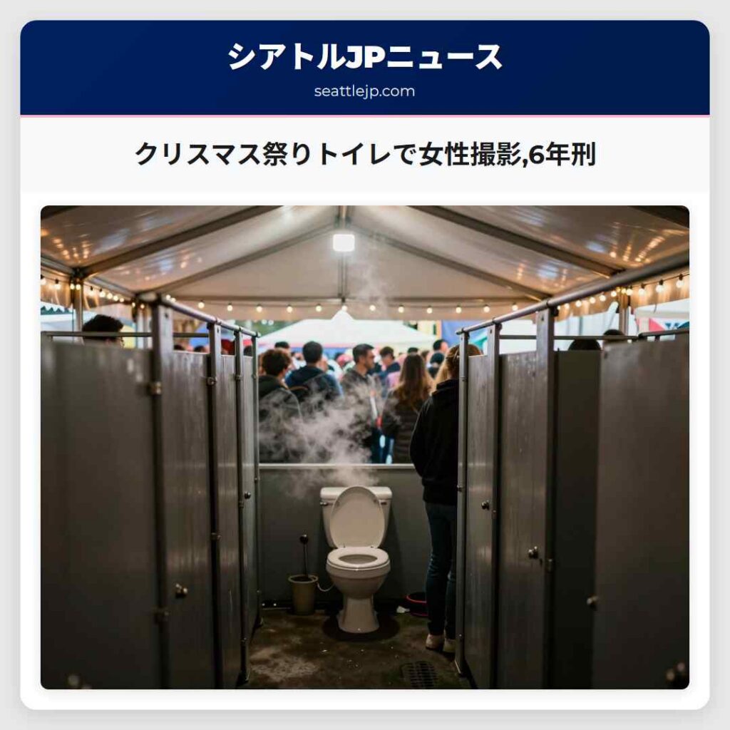 クリスマス祭りトイレで女性撮影,6年刑