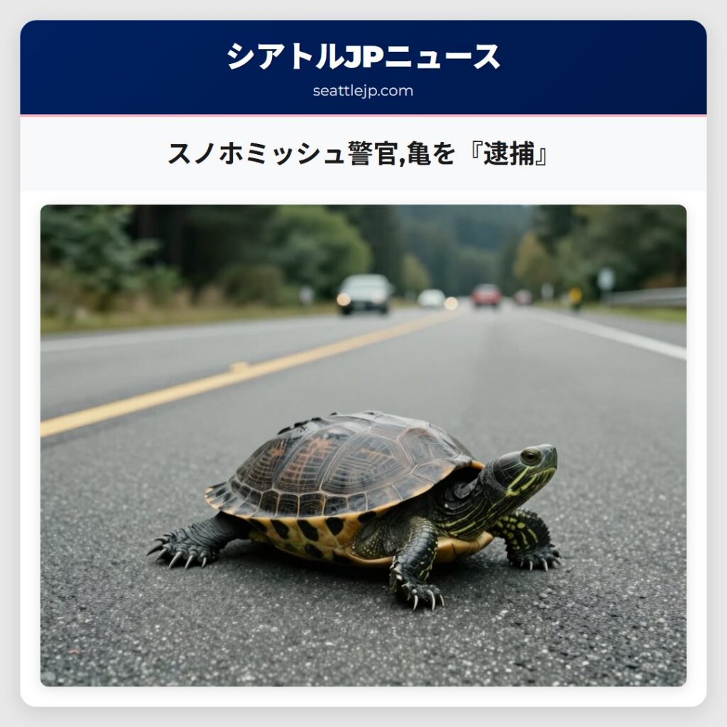 スノホミッシュ警官,亀を『逮捕』