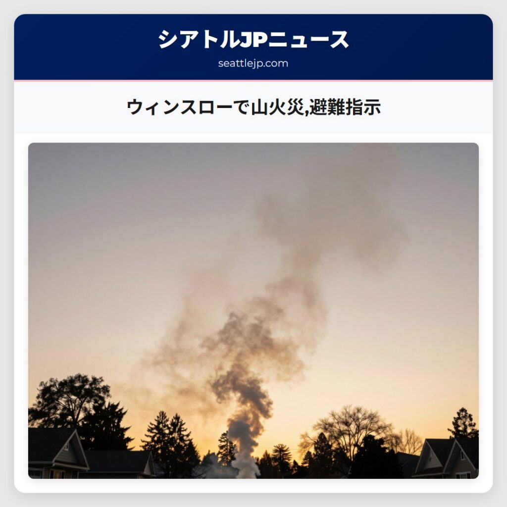 ウィンスローで山火災,避難指示