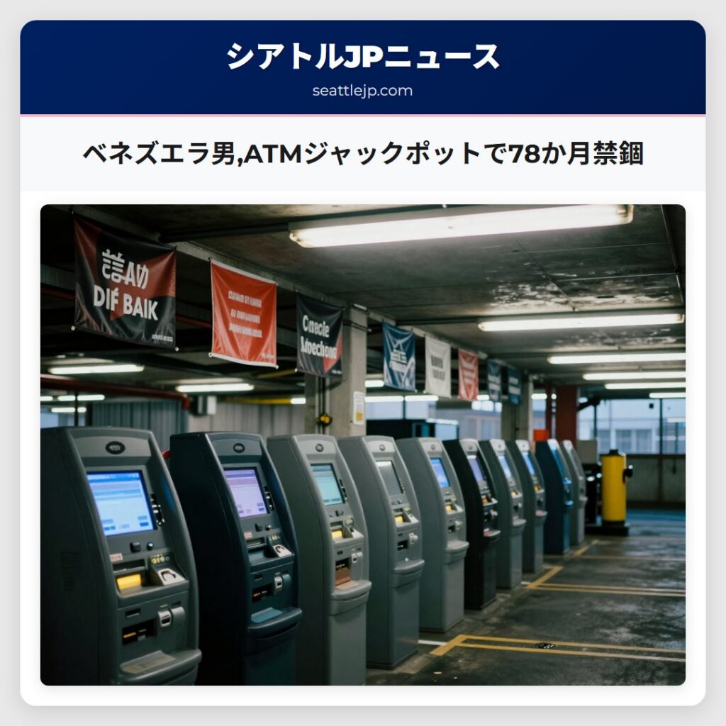 ベネズエラ男,ATMジャックポットで78か月禁錮