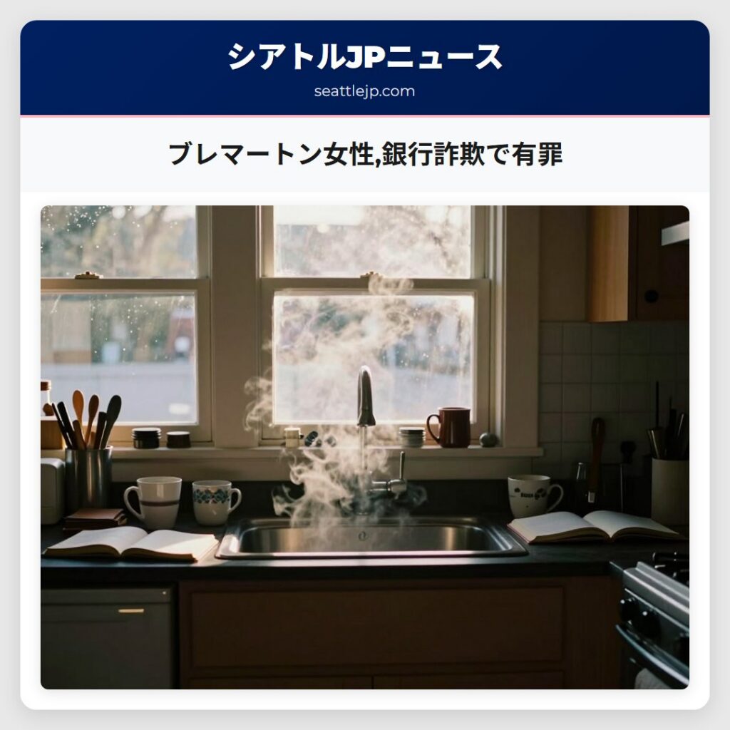ブレマートン女性,銀行詐欺で有罪