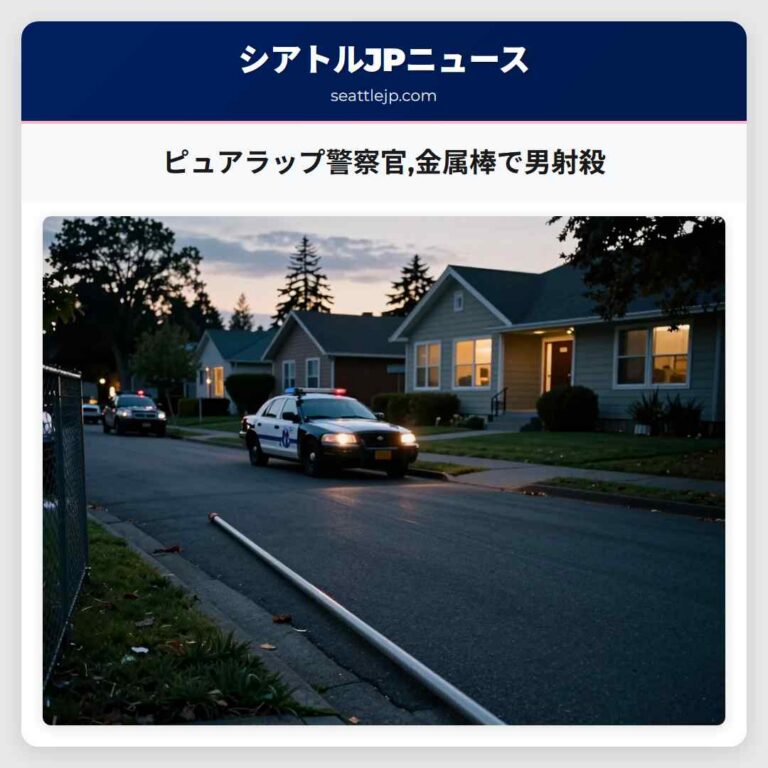 ピュアラップ警察官金属棒で男射殺