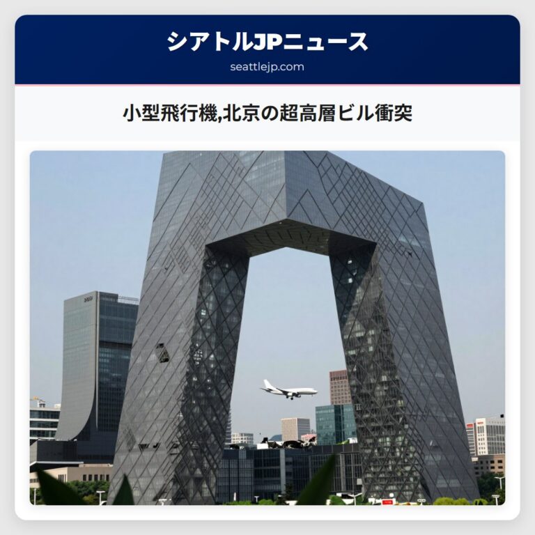 小型飛行機北京の超高層ビル衝突