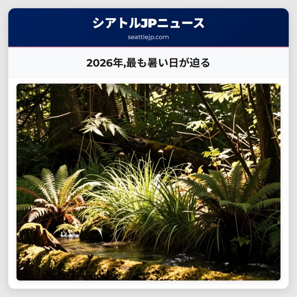 2026年,最も暑い日が迫る