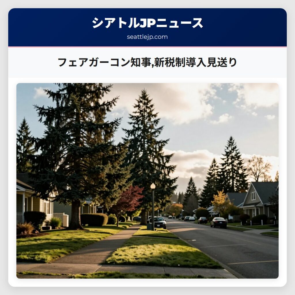 フェアガーコン知事,新税制導入見送り