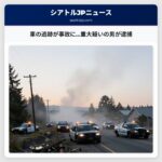 車の追跡が事故に…重大疑いの男が逮捕