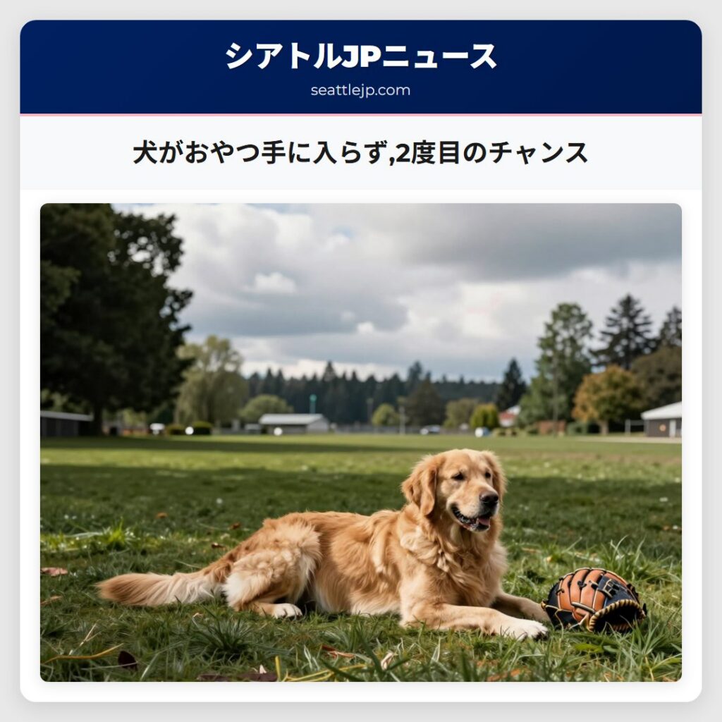 犬がおやつ手に入らず,2度目のチャンス