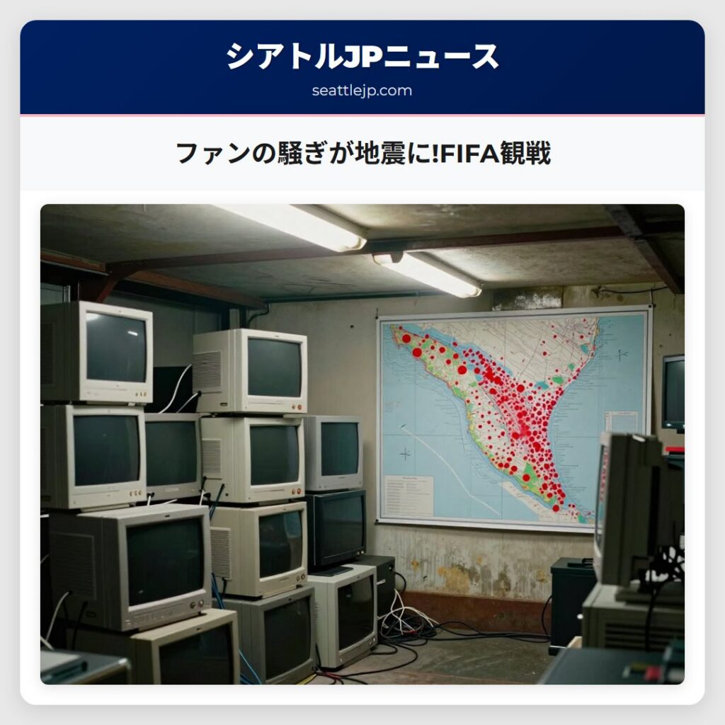 ファンの騒ぎが地震に!FIFA観戦