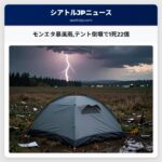 モンエタ暴風雨テント倒壊で1死22傷