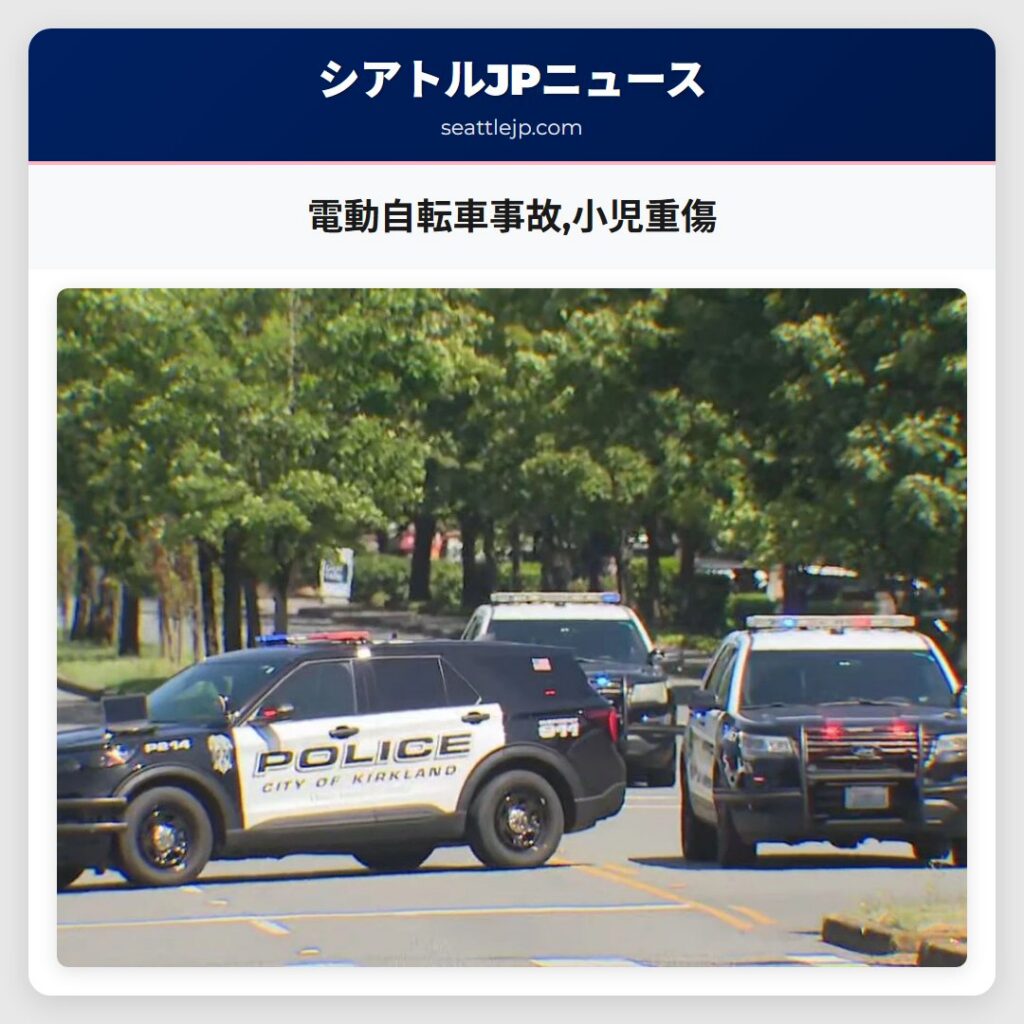 電動自転車事故,小児重傷