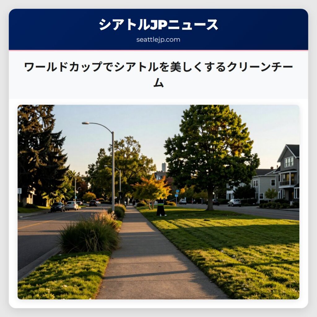 ワールドカップでシアトルを美しくするクリーンチーム