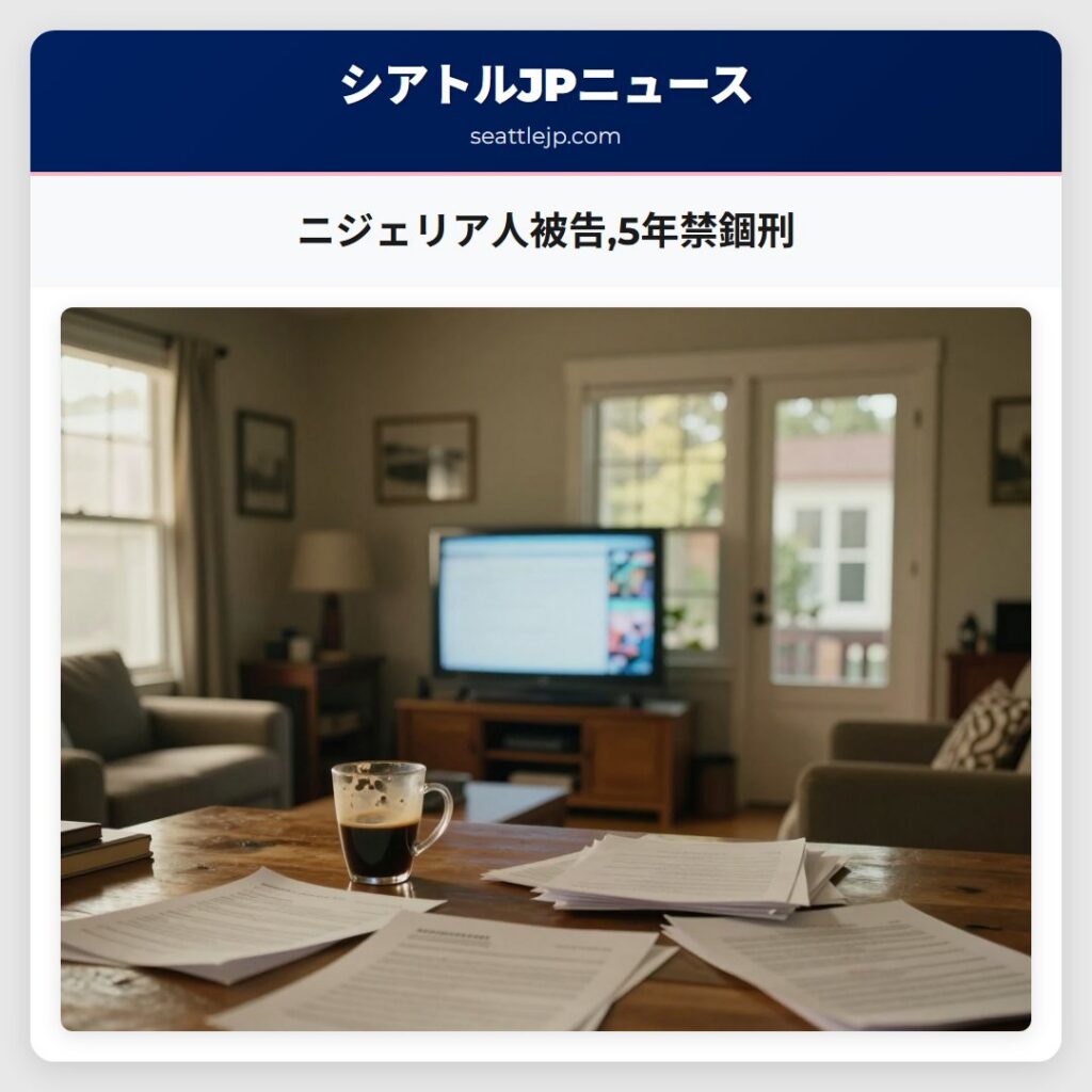 ニジェリア人被告,5年禁錮刑