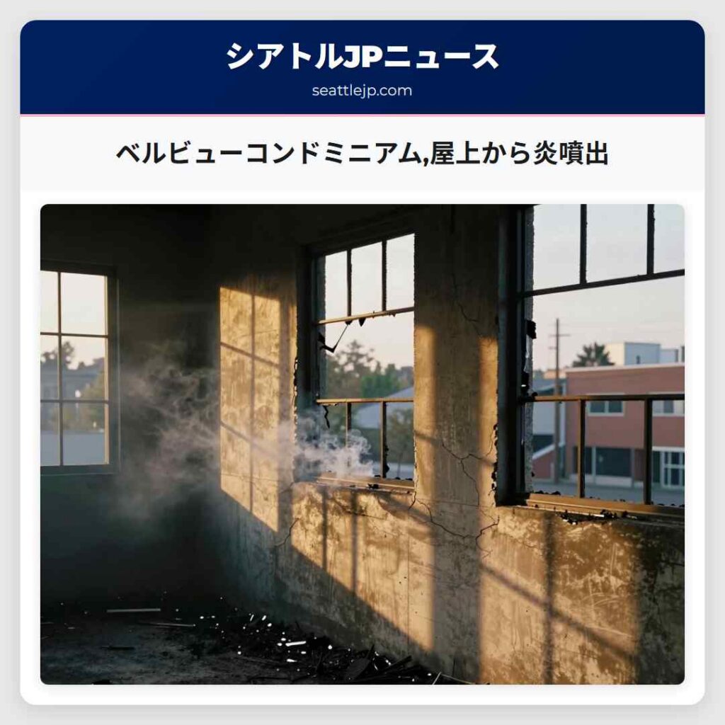 ベルビューコンドミニアム,屋上から炎噴出
