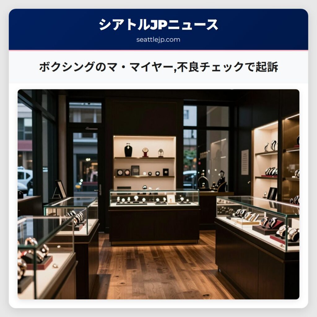 ボクシングのマ・マイヤー,不良チェックで起訴