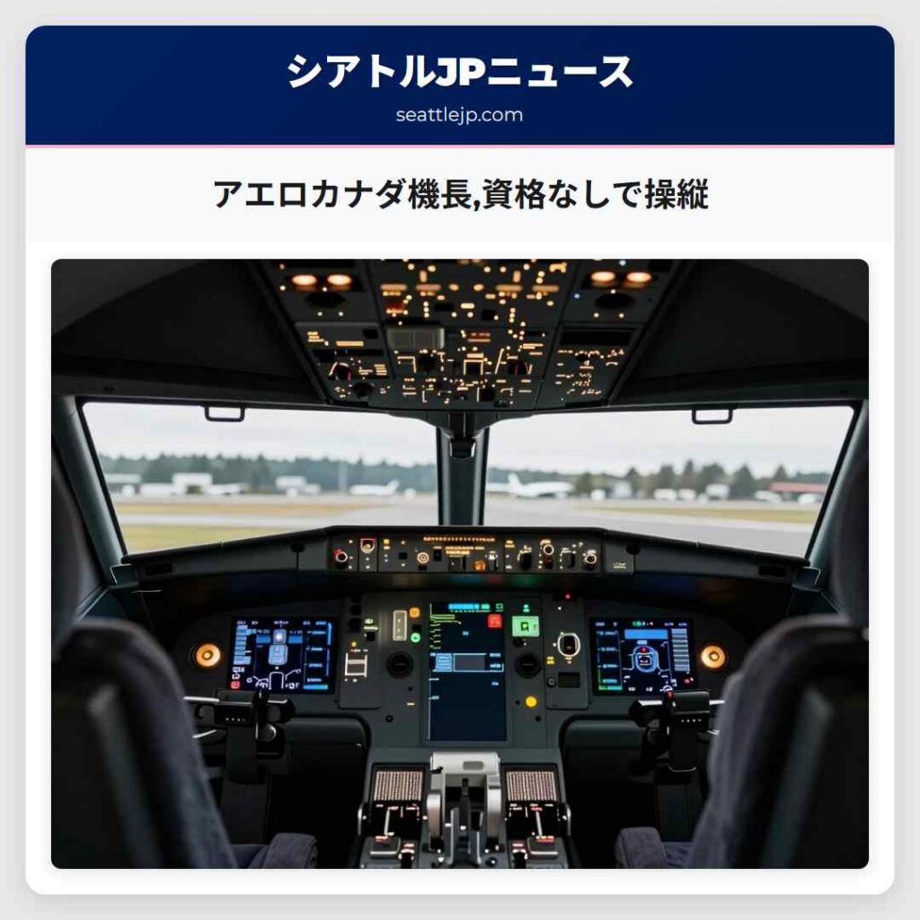 アエロカナダ機長,資格なしで操縦