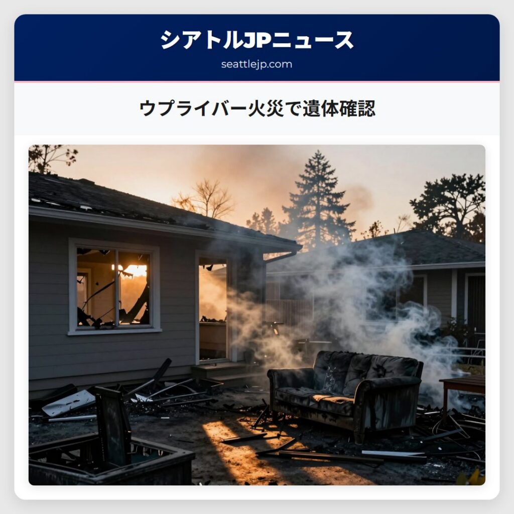 ウプライバー火災で遺体確認