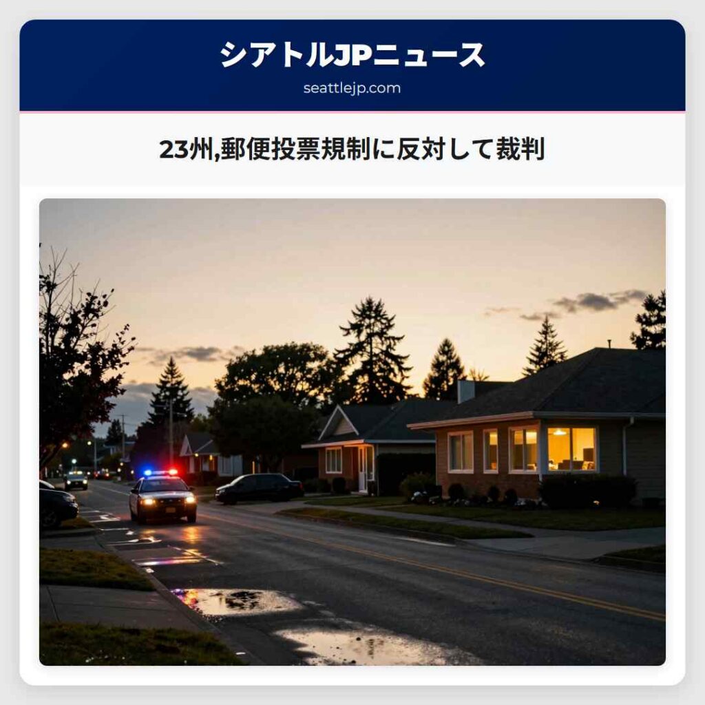 23州,郵便投票規制に反対して裁判